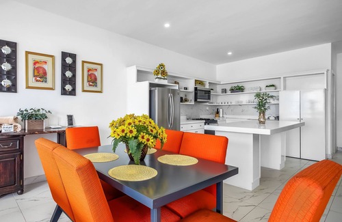 La Paloma House | Dog-friendly home with partial ocean view, heated pool, rooftop terrace