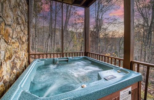 Blue Ridge Cabin | Dog-Friendly Log Cabin with Hot Tub, Fire Pit, and Game Room.