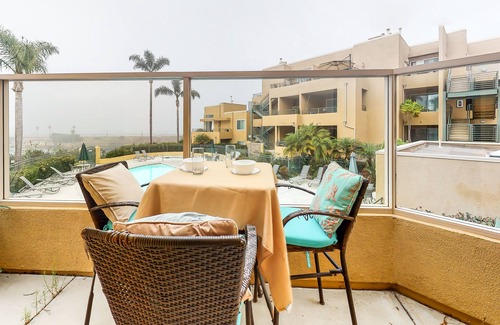 Carlsbad Condo | Dog friendly, ocean-view condo w/WiFi, patio, 2 pools, spa, shared grill area