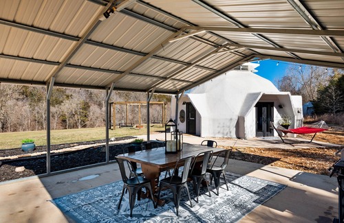 Harrison House | Dome House on Bear Creek - Hot Tub - 20 acres of Bear Creek Frontage - Secluded