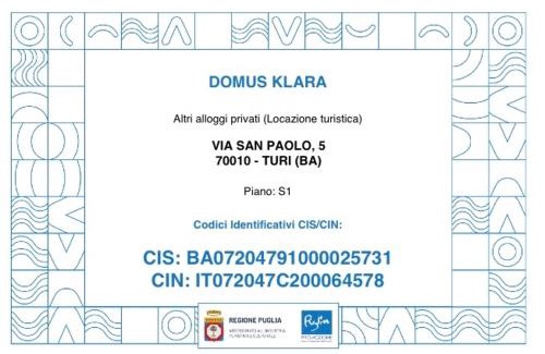 Turi Bed & Breakfast | Domus Klara