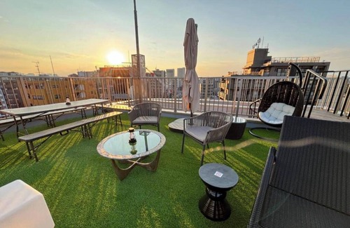 Asakusa Hotel | Double Room with Sofabed hotel with fitness room, AC in marvelous Taito City