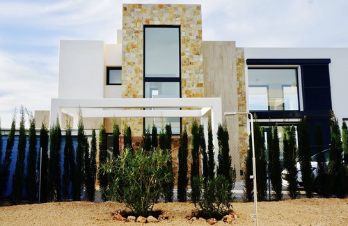 Cala Murada Villa | dreamlike new building - villa in Bauhaus style, own pool and garden, near the beach,