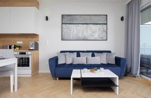 Serock Apartment | Drewnowskiego 7A Zegrze Modern Apartment by the Lake Parking & Sauna