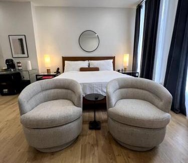 Bangor Apartment | DTWN Historic Hotel, West Market Square View, King Bed, Room # 200