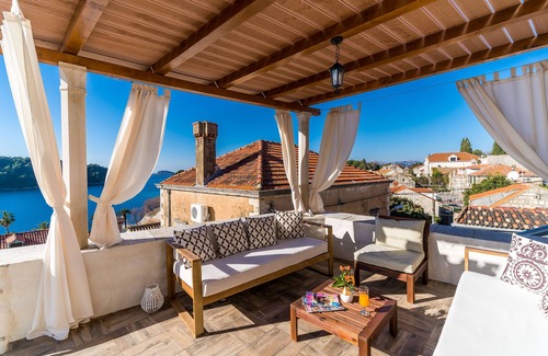Cavtat Old Town House | Dubrovnik-Cavtat Authentic stone Villa with Indoor pool and sunset terrace