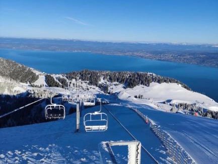 Thollon-les-Memises Apartment | Duplex en station vue sur lac Leman