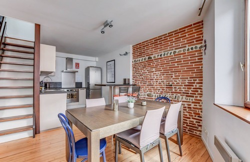 Saint-Cyprien Apartment | Duplex Tolosa 3BDR 80sqm/Dome Grave/Pont-Neuf/St-Cyprien/Free private parking