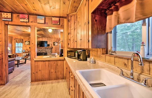 East Tawas Cabin | East Tawas Cabin w/Deck, Backyard & Fire Pit!