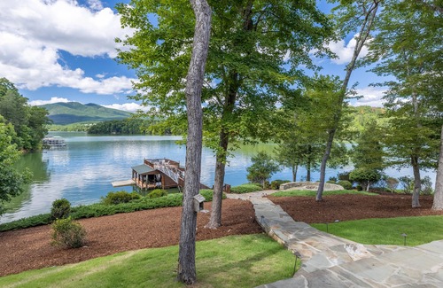 Nebo House | Easy Lakefront Access w/Dock, Firepit, & Mtn Views for Family Fun!
