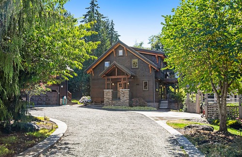 Bainbridge Island House | Eco home & studio with swim spa, Olympic views, home gym, & play structure