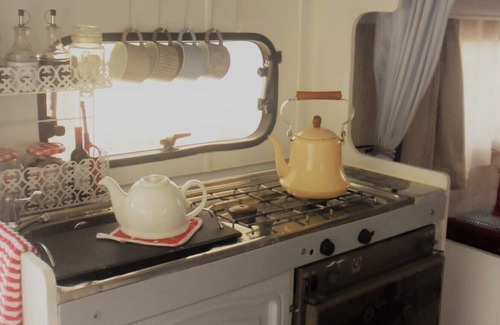 Yatova House | Ecological Getaway with Private Jacuzzi, Totally Private Vintage Caravan