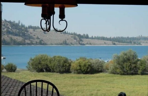 June Lake Condo | Edgewater #10 , Magnificent Panoramic view of June Lake through lg picture window