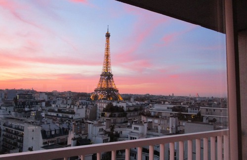 Grenelle Apartment | Eiffel Tower views, new luxury designer apartment , sunny, balcony, central A/C