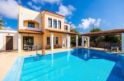 Kefalas Villa | Ekklisies Tria Large Private Pool, A/C, WiFi