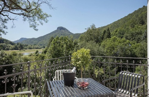 Porschdorf Apartment | Elbsuite, 1 Schlafraum - Schloss Prossen