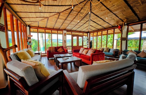 Puerto Quito Ski Chalet | Elegant and beautifully crafted Chalet with fine wood. Best view from balcony.