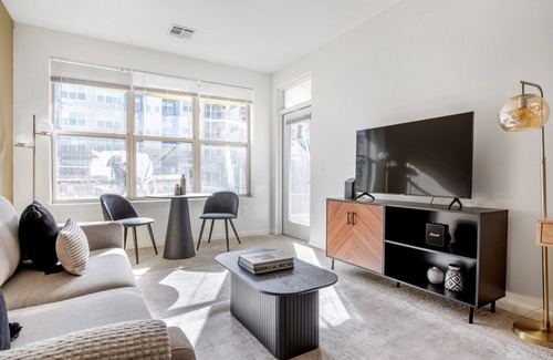 Assembly Square Apartment | Elegant Somerville 1BR w/W/D, Gym & Roof, nr Assembly T, by Blueground