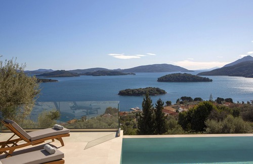Perigiali Villa | Elegant stone-built Villa, with heated pool and amazing view