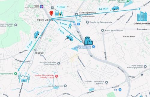 Bretowo Apartment | Elite Apartment 15 min to Old Town Gdansk