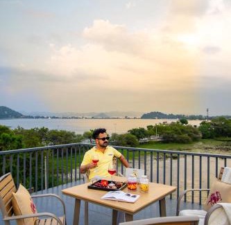 Udaipur District Villa | ELIVAAS LakeMount 2-BHK Getaway with Private Pool, Open-Air Gazebo & Terrace At Fatehsagar Lake