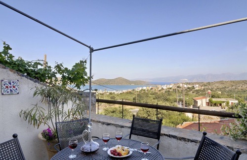 Elounda Villa | Elounda Art Traditional Suites- Evenos Suite- Overviewing spectacular Elounda