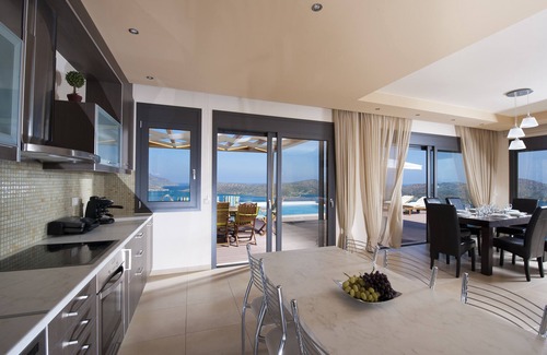 Mavrikiano Villa | Elounda Panorama Villa, luxury villa with amazing views of Elounda Bay sleeps 12