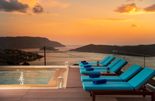 Mavrikiano Villa | Elounda Panorama Villa, luxury villa with amazing views of Elounda Bay sleeps 12