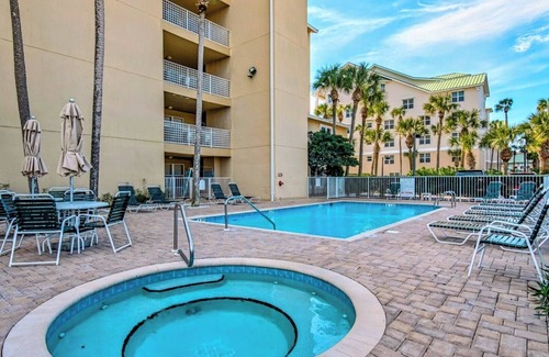 Crystal Beach Condo | Emerald Dunes 201 | Beachfront | Heated Pool+ Spa | Updated | Gated | Beach Gear