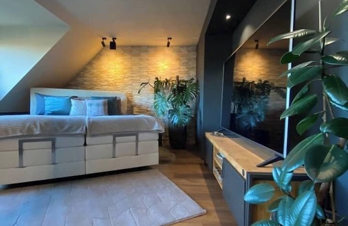 Burgaltendorf Apartment | Emerald Suite with whirlpool, sauna and massage chair