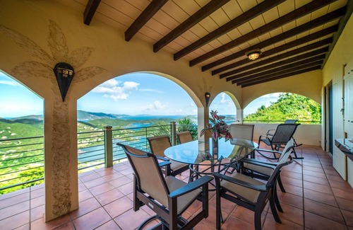 Estate Carolina Villa | Enchanting! HUGE VIEW, 1-3 BR, pool, decks, gardens, styled comfort, privacy,