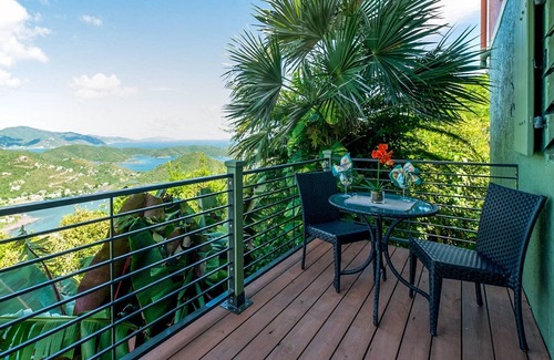 Estate Carolina Villa | Enchanting! HUGE VIEW, 1-3 BR, pool, decks, gardens, styled comfort, privacy,