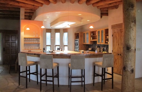 Taos House | Endless Views! Elegant Adobe in luxury neighborhood. With Hot tub.