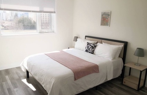 Waterloo Condo | Entire Two Bedroom Apartment With Ensuite Laundry at Center of Waterloo