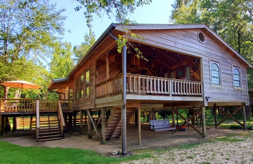 Lucedale Cabin | Escape City Life at this Exceptional Cabin Retreat with River Views.
