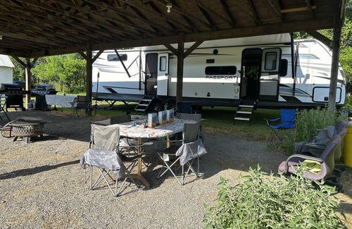 New Cumberland House | Escape the ordinary and dive into the extraordinary! Travel trailer on 3 acres