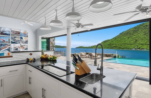 West End Villa | Escape to Hawksbill House: your oceanfront villa, private dock in Tortola, BVI