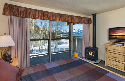 South Lake Tahoe House | Escape to Lake Tahoe's Natural Paradise! Balcony + Gas Fireplace | Pool & Beach