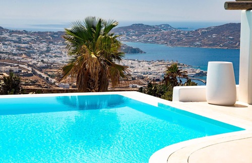 Tourlos Villa | Excellent Tourlos Villa | 8 Bedrooms | Villa Opal | Stunning Sea and City Views