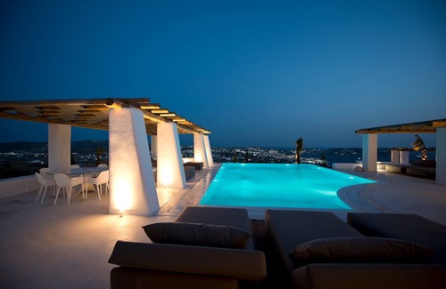 Tourlos Villa | Excellent Tourlos Villa | 8 Bedrooms | Villa Opal | Stunning Sea and City Views