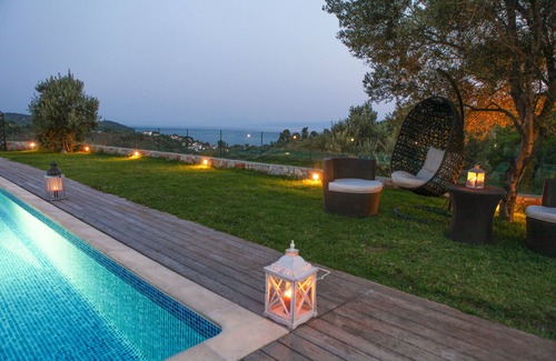 Agia Paraskevi Villa | Exclusive luxury villa, large pool, stunning views, privacy, excellent staff