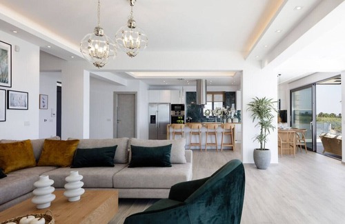 Kefalas Villa | Exclusive Modern Villa with impeccable sea view, private heated pool, hot tub