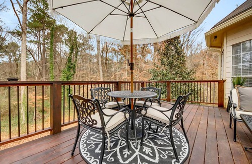 East Point House | Exquisite home with charming deck, washer/dryer, & central AC