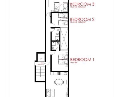 Msida House | F8 Room 1, Private Double room with private bathroom in shared Flat