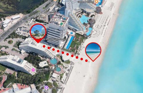 Zona Hotelera House | Fabulous Oceanview Suite Access to Beach & Pools