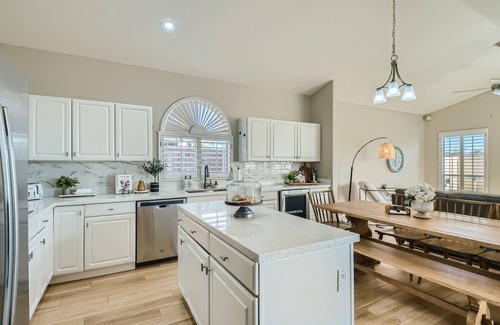 Superstition Springs House | Fairway home, Sleeps 8, heated pool, putting green & music room