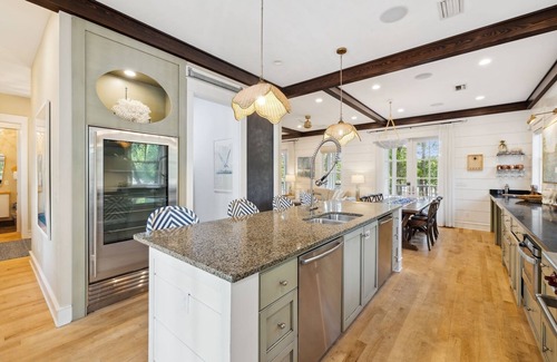 Cottage District House | Fall Dates Available! Private Heated Pool! Ping Pong Table! Gourmet Kitchen & Carriage House!