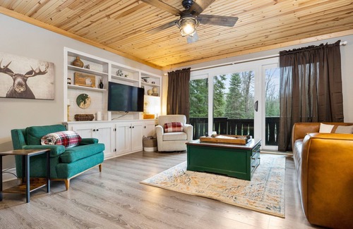 Ellsworth Ski Chalet | Family Chalet w/Lake MI Access- Gameroom, Firepit, Walking Labyrinth