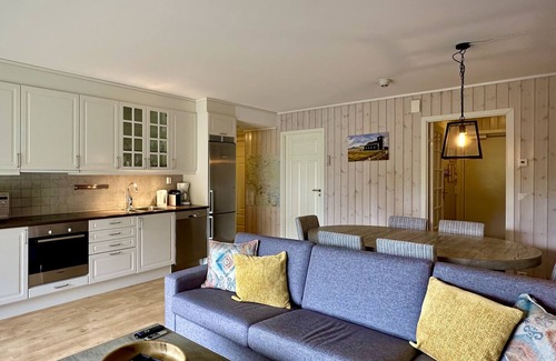 Hafjell Apartment | Family-friendly apartment in Hafjell ski in/out, fireplace, sauna and wifi