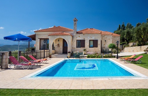 Polemarchi Villa | Family Friendly Large Villa Iris w/Private Pool, Childrens Area & 4km to beach